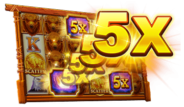 JILIကျွဲစလော့ Charge Buffalo slot game with glowing buffalo, scatter coins, wild symbol, 5x multiplier and 100 free spins