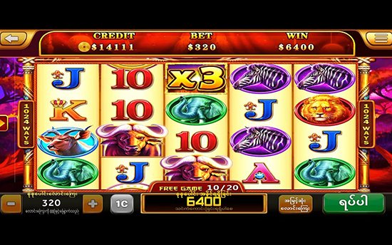 Buffalo slot free spin feature and scatter trigger